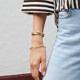 Ellen Beekmans Armbandje met gemstone balletjes / nude