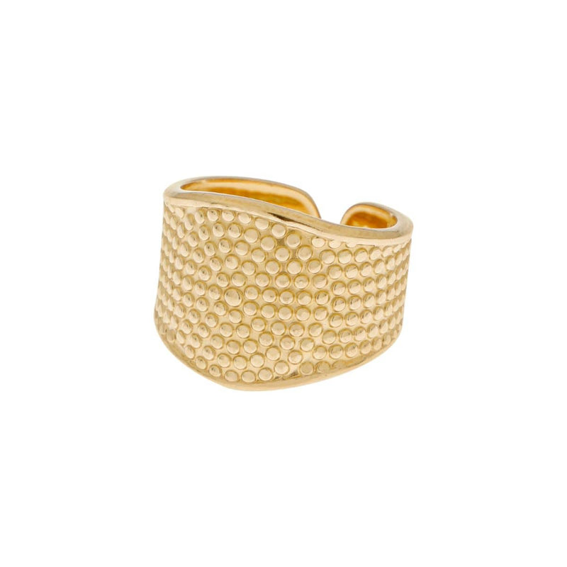 Ellen Beekmans Brede Gouden "Dots" Ring