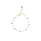 Ellen Beekmans Fijn armbandje met paarse edelsteentjes