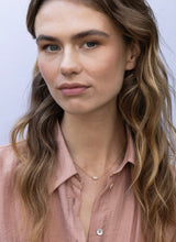 Ellen Beekmans Fijn kettinkje met ovale gemstone, Licht Roze