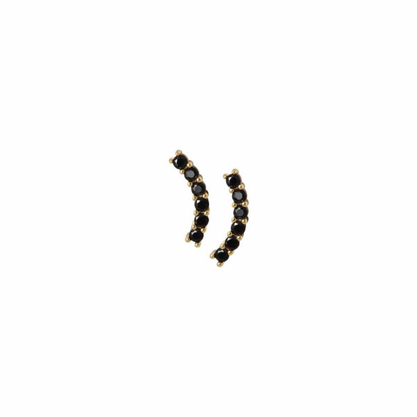 Ellen Beekmans Fijne oorstekertjes met 6 zwarte steentjes