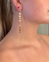 Ellen Beekmans Gouden oorstekertje met fel roze hartje - Per stuk