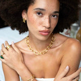 Ellen Beekmans Organische gouden oorstekers in Ster vorm