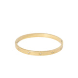 Ellen Beekmans Ovale gladde bangle met strass