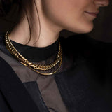 Ellen Beekmans Platte snake ketting