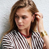 Ellen Beekmans Ring met extra grote gemstone, Warm roze