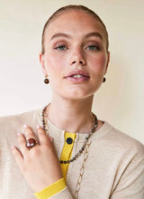 Ellen Beekmans Ring met grote Gemstone in bruin-mêlée