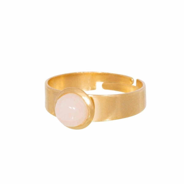 Ellen Beekmans Ringetje met gemstone in kastje, Licht Roze