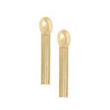 Ellen Beekmans XL Gouden oorstekers met 4 Snake Kettinkjes