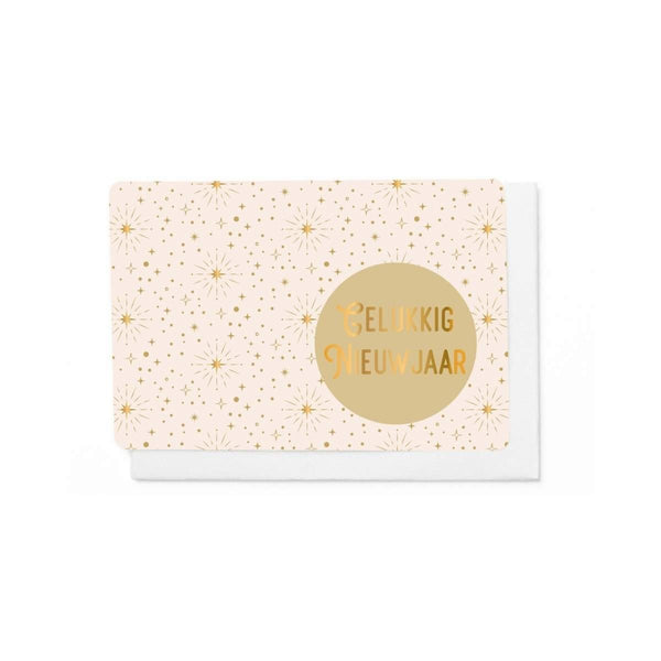 Enfant Terrible BLOOMBLUSH Set van 5 identieke Kerstkaartjes, Gelukkig Nieuwjaar