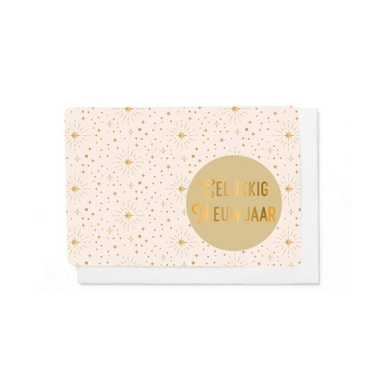 Enfant Terrible BLOOMBLUSH Set van 5 identieke Kerstkaartjes, Gelukkig Nieuwjaar