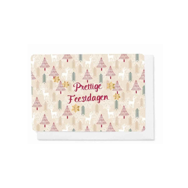 Enfant Terrible BLOOMBLUSH Set van 5 identieke Kerstkaartjes, Prettige Feestdagen