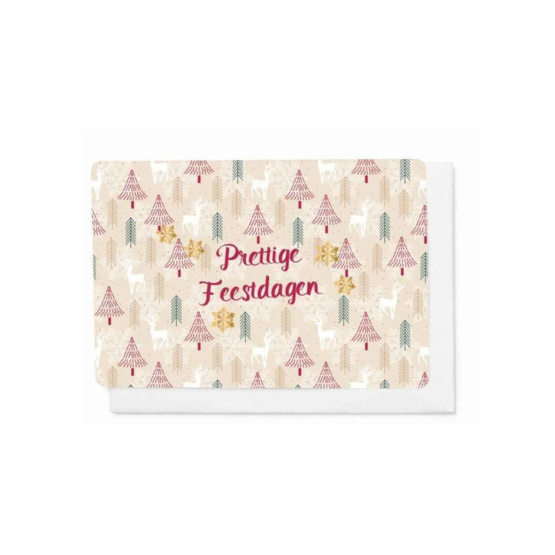 Enfant Terrible BLOOMBLUSH Set van 5 identieke Kerstkaartjes, Prettige Feestdagen