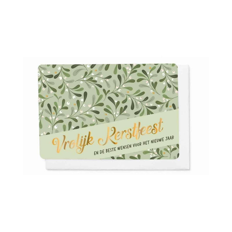 Enfant Terrible BLOOMBLUSH Set van 5 identieke Kerstkaartjes, Vrolijk Kerstfeest en de beste wensen voor het Nieuwe Jaar