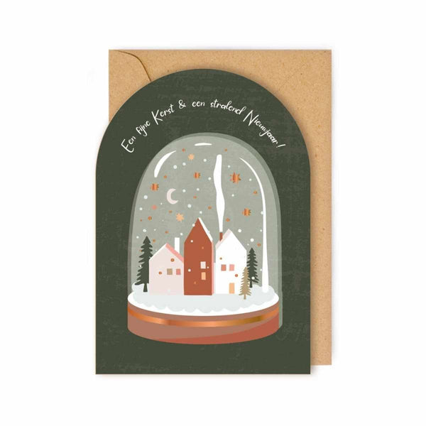 Enfant Terrible DOWN TO EARTH Doosje met 8 Kerstkaarten en kraft enveloppen, Een fijne Kerst & een stralen Nieuwjaar!