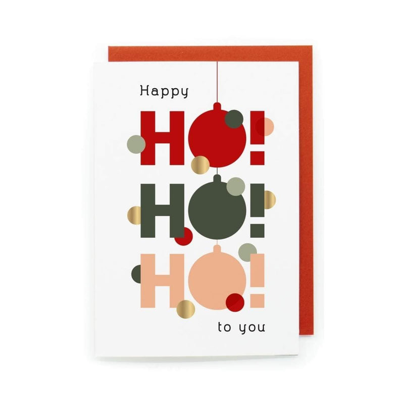 Enfant Terrible JUST JOLLY Doosje met 8 Kerstkaarten en rode enveloppen, Happy Ho Ho Ho to You!
