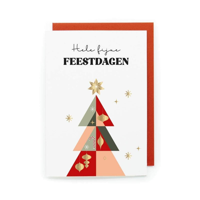 Enfant Terrible JUST JOLLY Doosje met 8 Kerstkaarten en rode enveloppen, Hele fijne Feestdagen