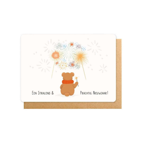 Enfant Terrible Kerstkaart met embossing, Een stralend & prachtig Nieuwjaar!