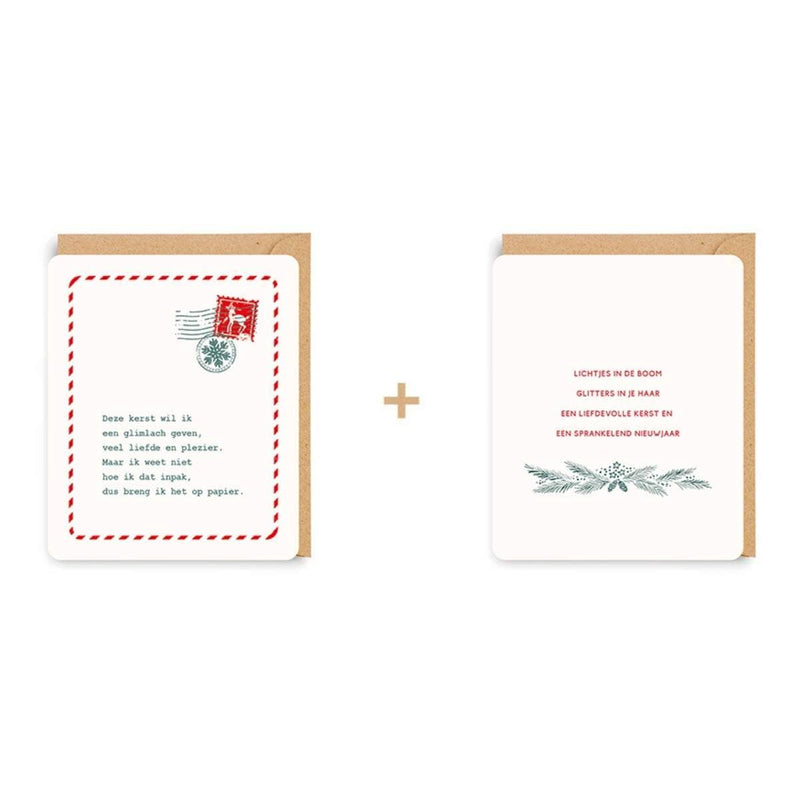 Enfant Terrible QUOTOPIA Doosje met 8 Kerstkaarten in 2 designs, Kerstwensen in rijmvorm