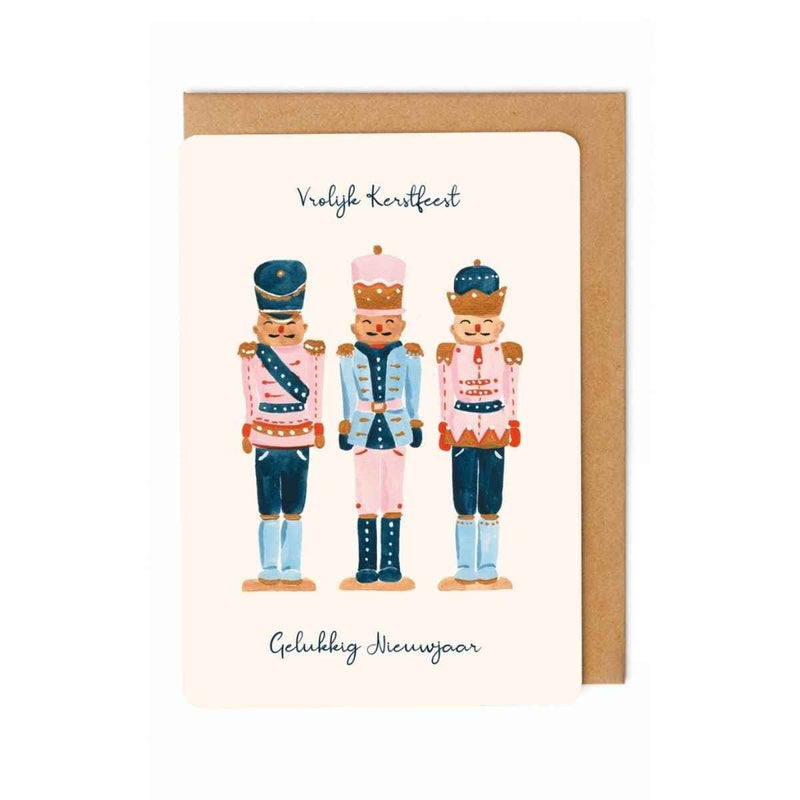 Enfant Terrible SABINA FENN Doosje met 8 Kerstkaarten en kraft enveloppen, 3 Nutcrackers