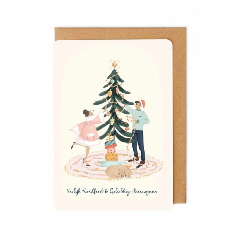 Enfant Terrible SABINA FENN Doosje met 8 Kerstkaarten en kraft enveloppen, Kerstboom
