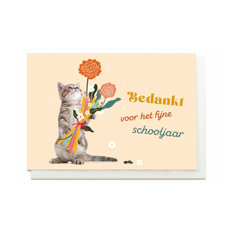 Enfant Terrible Wenskaart dubbel, Bedankt voor het fijne schooljaar