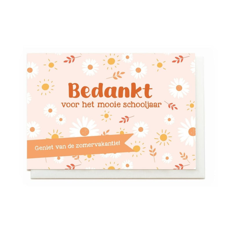Enfant Terrible Wenskaart dubbel, Bedankt voor het mooie schooljaar