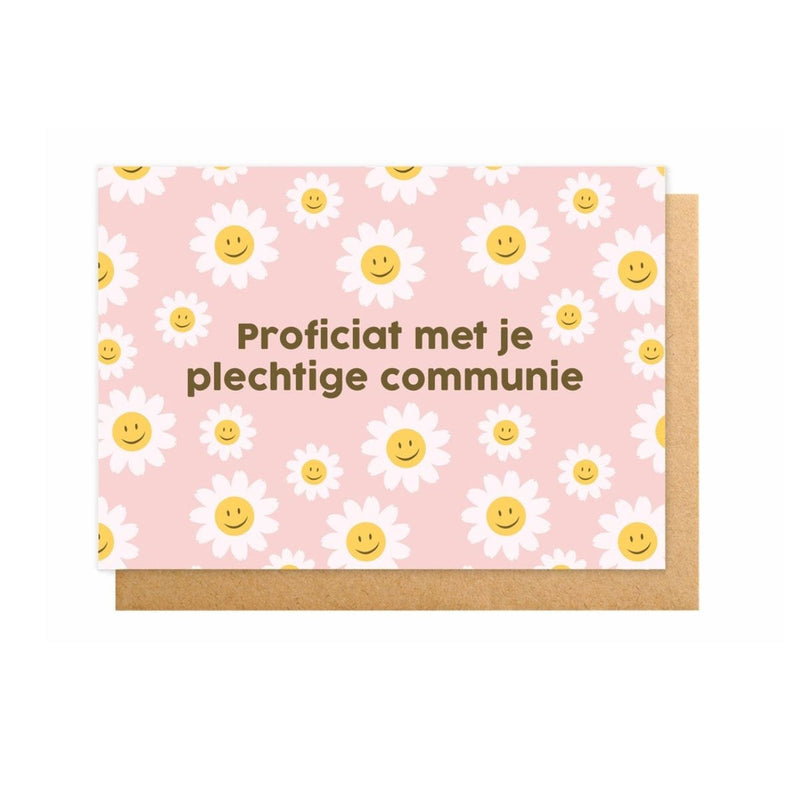 Enfant Terrible Wenskaart dubbel, Proficiat met je plechtige communie