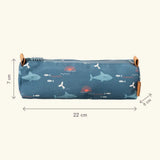 Fresk SHARK Pennenzak met Haaien, Blauw
