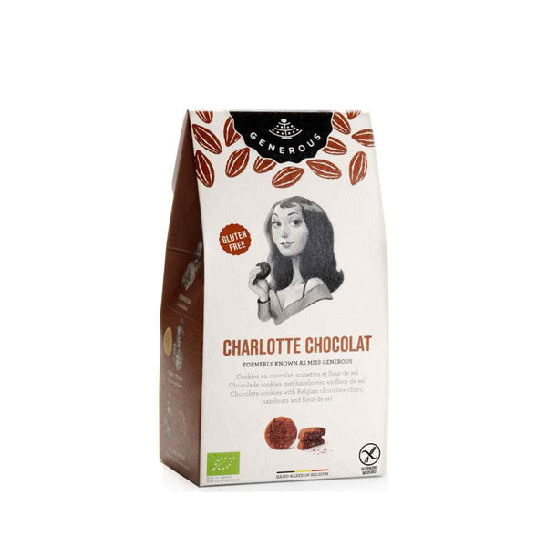 Generous Chocolade koekjes met hazelnoten & fleur de sel, Charlotte Chocolat