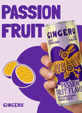 Gingeru Licht bruisende Gemberdrank in blik 250ml, Passion Fruit