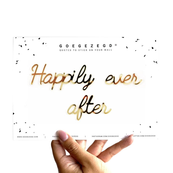 Goegezegd Zelfklevende quote, Happily ever after Goud