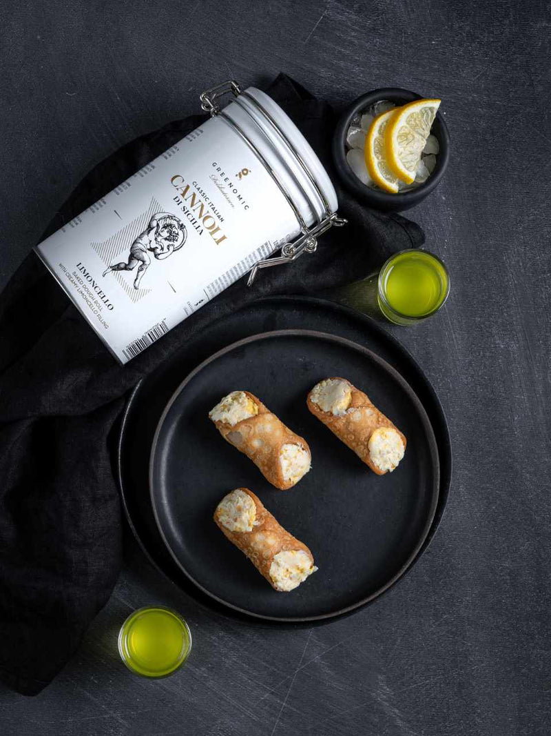 Greenomic CANNOLI in tinnen blik, Limoncello 200g