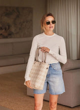 Handed By MAYFAIR Handtas, Pale Grey & Champagne