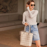 Handed By MAYFAIR Handtas, Pale Grey & Champagne
