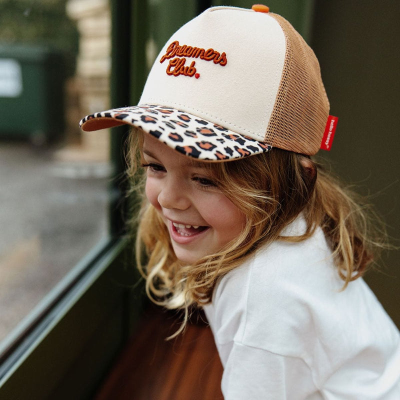 Hello Hossy LEOPARD Trucker Pet met gebogen Luipaard klep, Dreamers Club