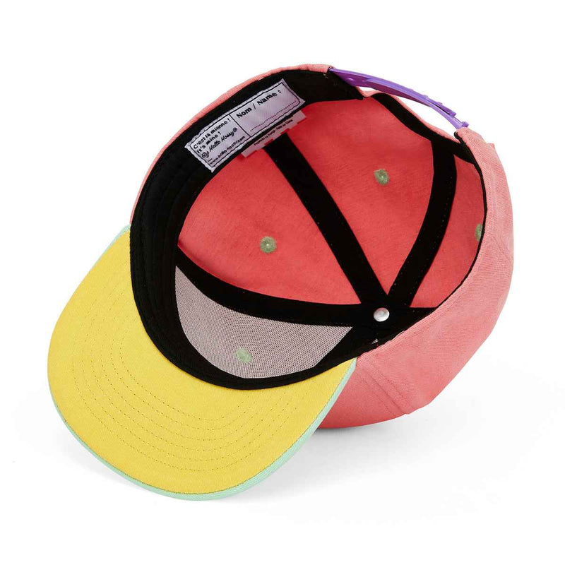 Hello Hossy MINIMALIST Baseball pet met rechte klep, Watermelon