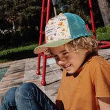 Hello Hossy PRINTED TRUCKER Pet met gebogen klep, Miami Beach