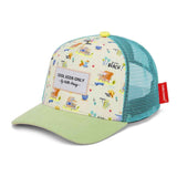 Hello Hossy PRINTED TRUCKER Pet met gebogen klep, Miami Beach