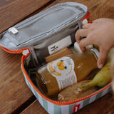 Hello Hossy Snack bag / Lunch bag, Green Stripes