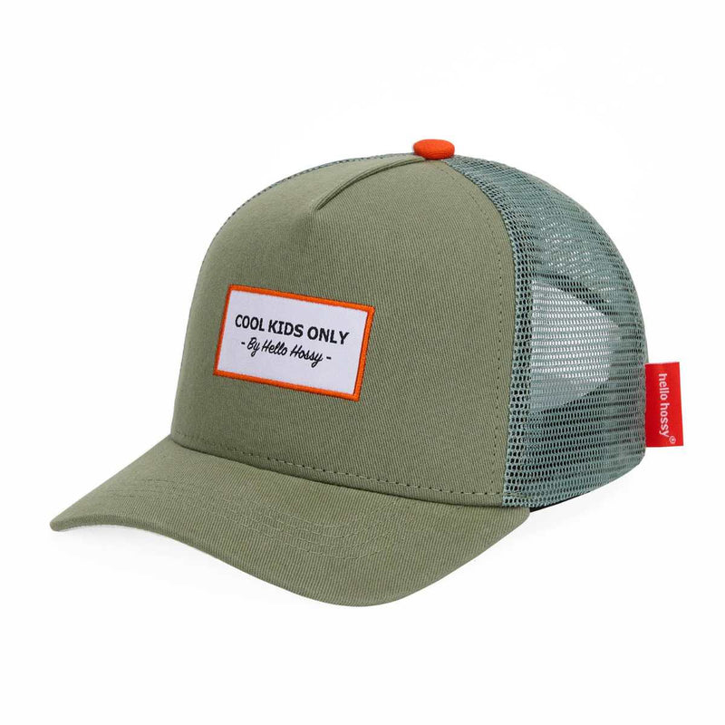 Hello Hossy TRUCKER Pet met gebogen klep, Olive Cool Kids 2-5 jaar