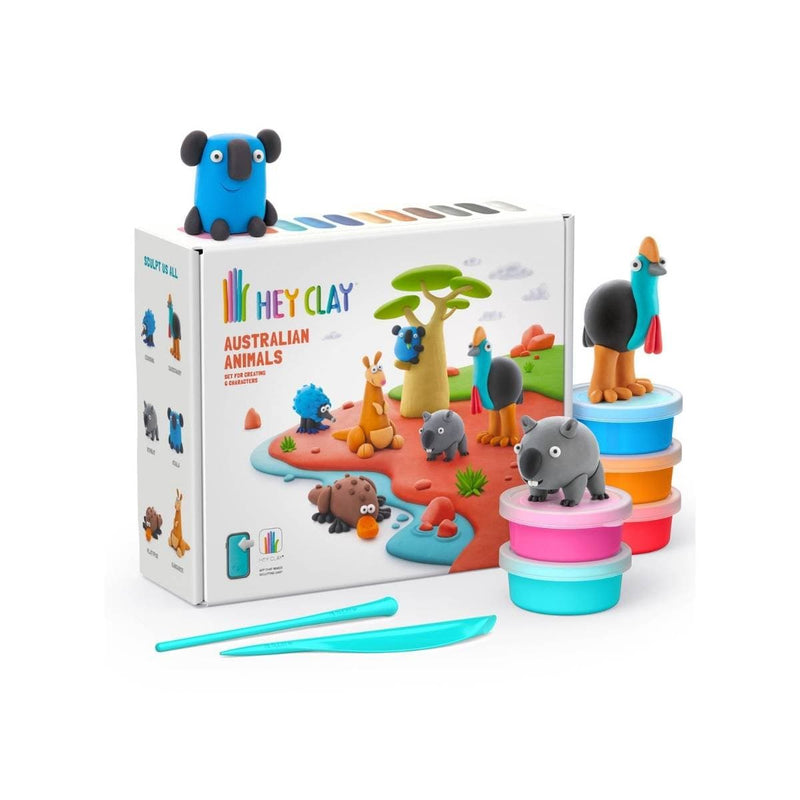 Hey Clay AUSTRALISCHE DIEREN Boetseerklei set voor 6 figuurtjes