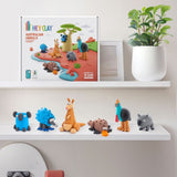 Hey Clay AUSTRALISCHE DIEREN Boetseerklei set voor 6 figuurtjes