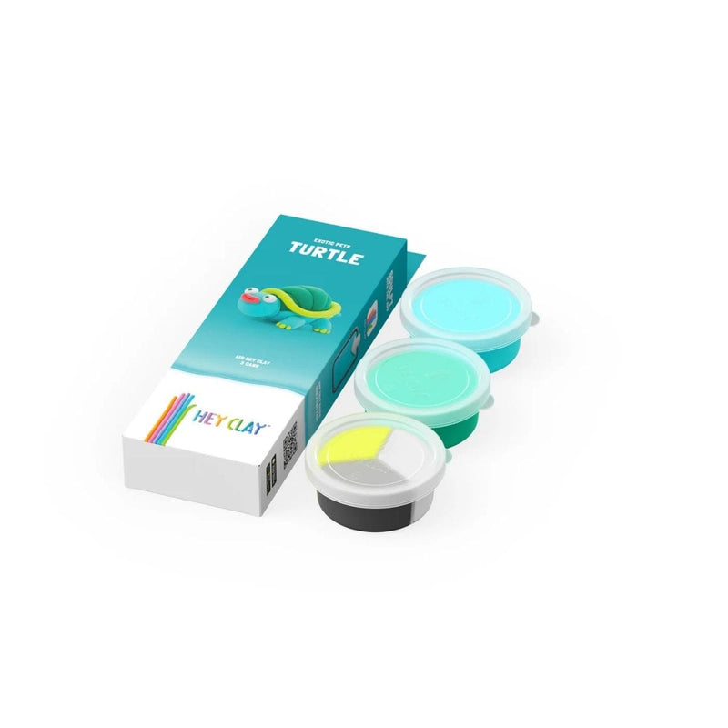 Hey Clay EXOTISCHE DIEREN Boetseerklei set voor 1 figuurtje, Schildpad
