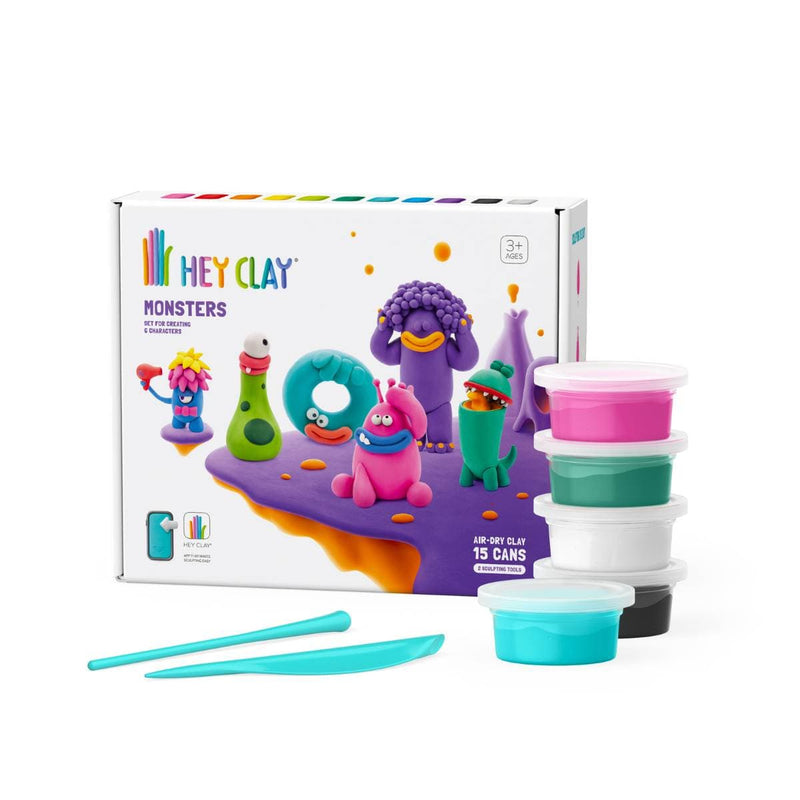 Hey Clay MONSTERS Boetseerklei set voor 6 figuurtjes