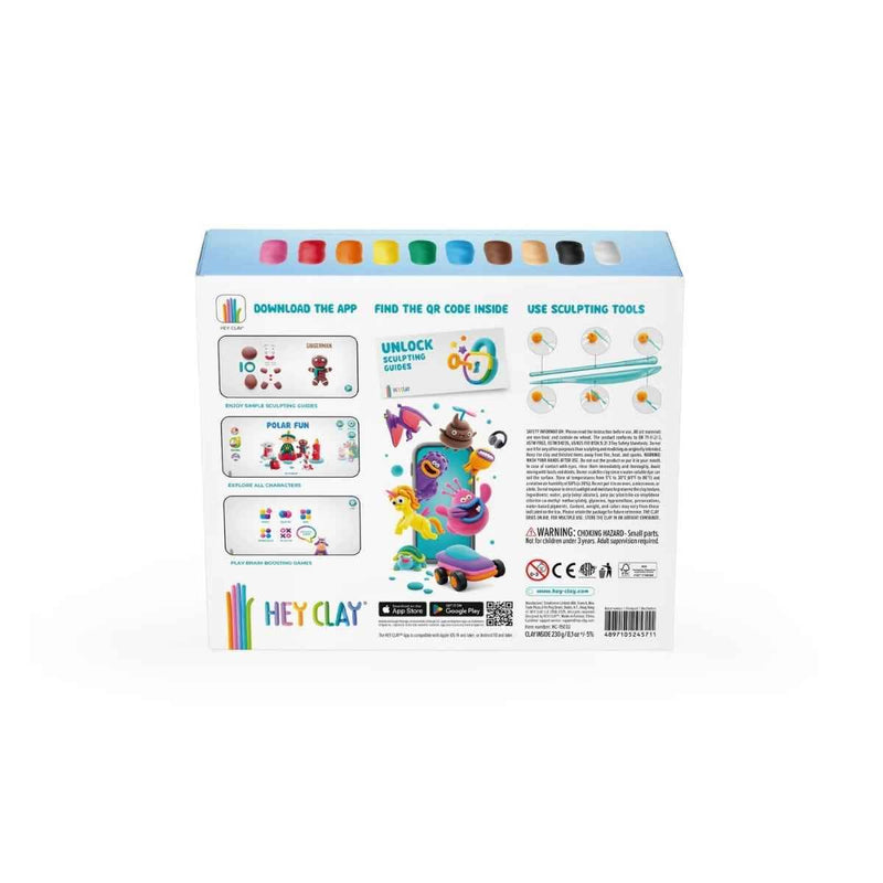 Hey Clay POLAR FUN Boetseerklei set voor 6 figuurtjes