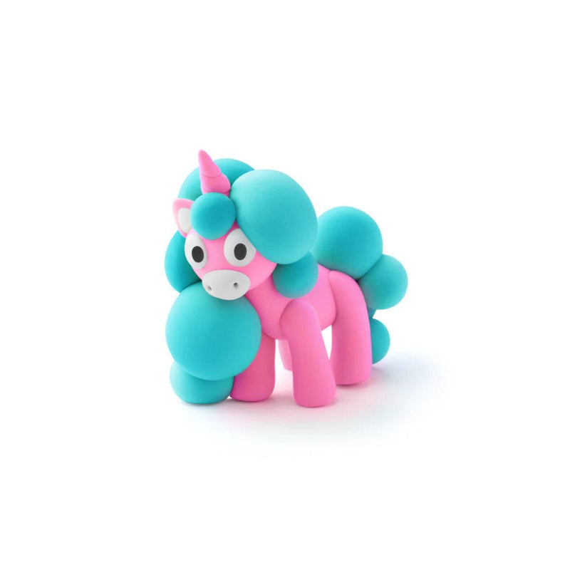 Hey Clay RAINBOW UNICORN Boetseerklei set voor 1 figuurtje, Cloudy