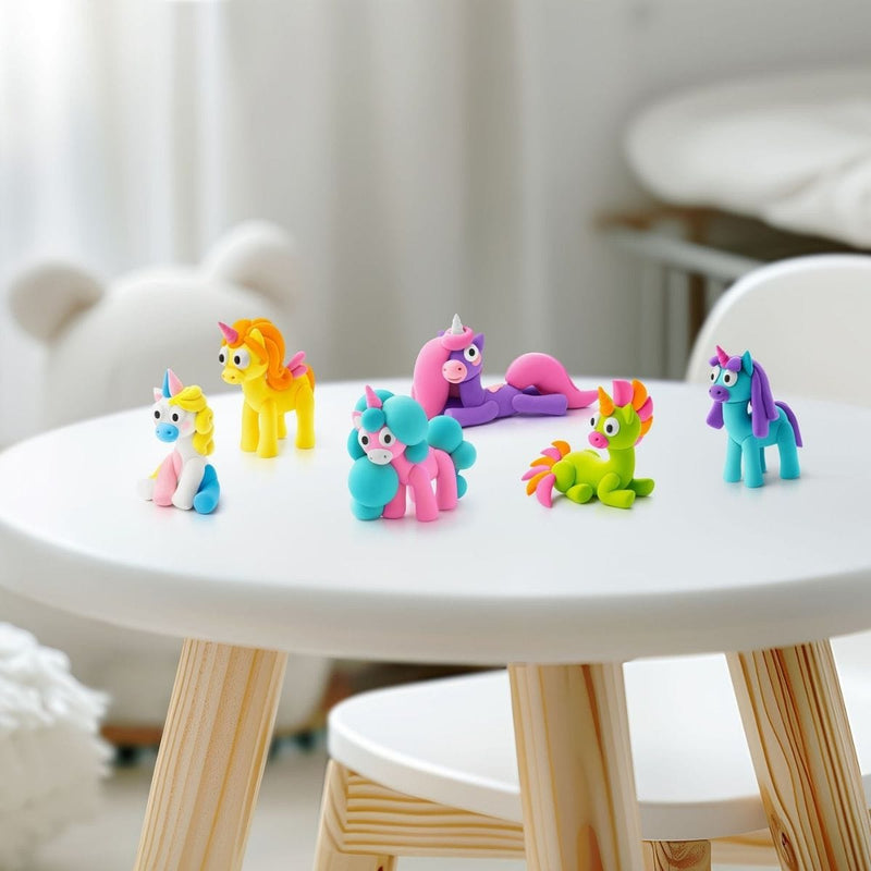Hey Clay RAINBOW UNICORN Boetseerklei set voor 6 figuurtjes
