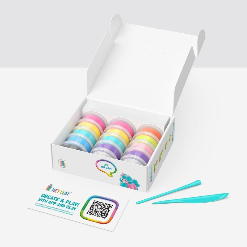 Hey Clay RAINBOW UNICORN Boetseerklei set voor 6 figuurtjes