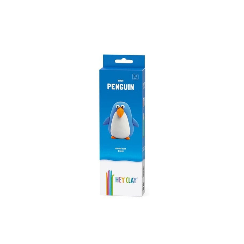 Hey Clay VOGELS Boetseerklei set voor 1 figuurtje, Pinguïn
